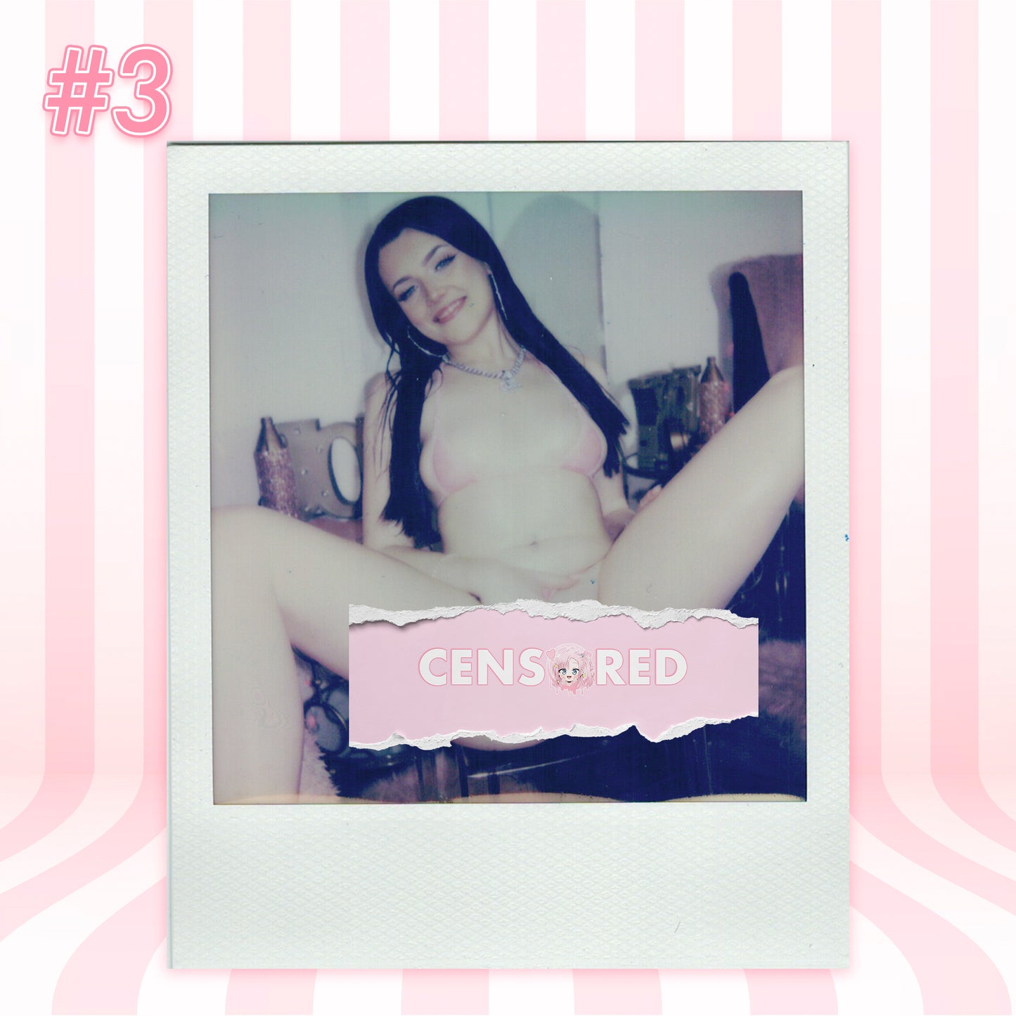 Candy’s Debut: Polaroid Nudes in Pastel Pink – Limited First Shoot (3 Exposures)