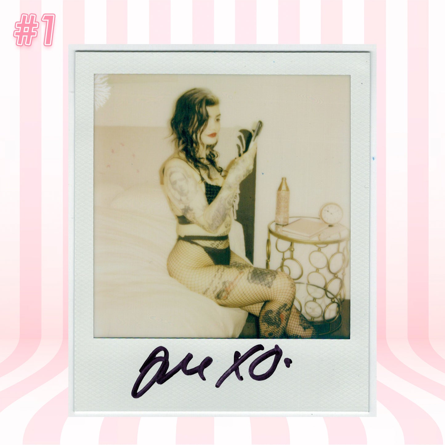 Violent Sinema Polaroid - Mystic Healer and Boudoir Model Signed Collectible