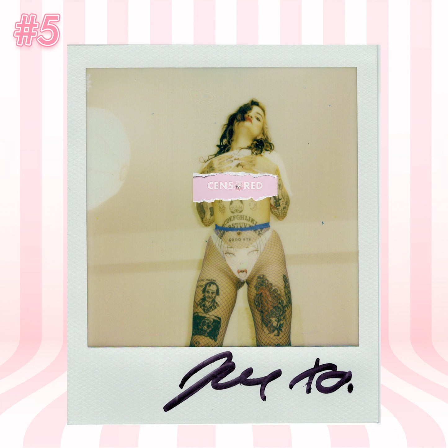 Violent Sinema Polaroid - Mystic Healer and Boudoir Model Signed Collectible