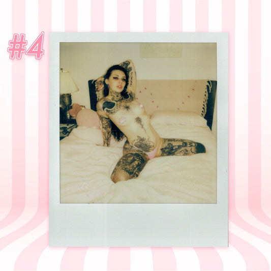 Blazed Brat — Pink Rhinestone G-String Polaroid #04