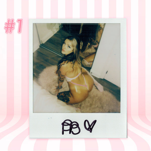 Brooke — Pink Sheer Bodysuit Polaroid #01