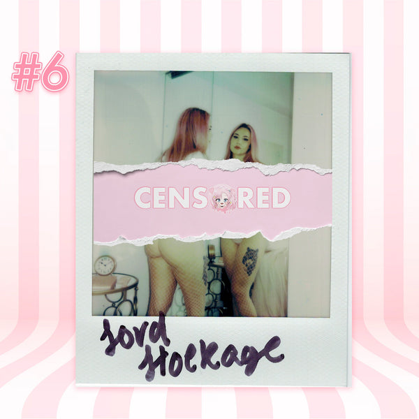 Lord Hoekage — Ahegao Face Crop Hoodie + Pink Shimapan Panties + Pink Fishnet Tights Polaroid #06