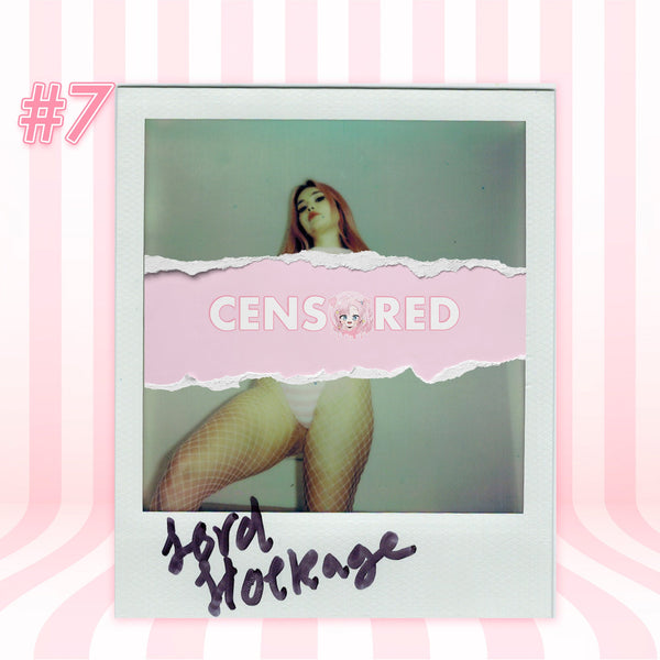 Lord Hoekage — Ahegao Face Crop Hoodie + Pink Shimapan Panties + Pink Fishnet Tights Polaroid #07
