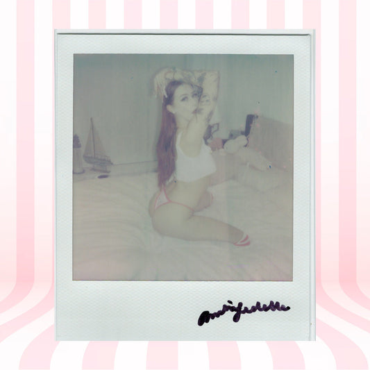Dainty Deity — Lewd Cropped Tank + Anime Mesh Thong Debut Polaroid #02