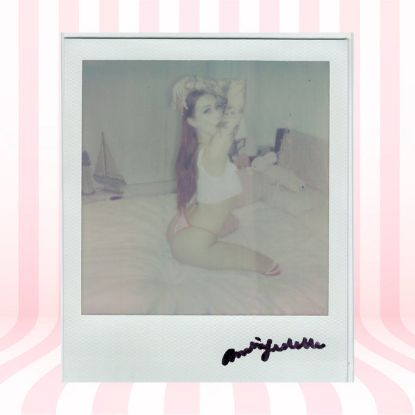 Dainty Deity — Lewd Cropped Tank + Anime Mesh Thong Debut Polaroid #02