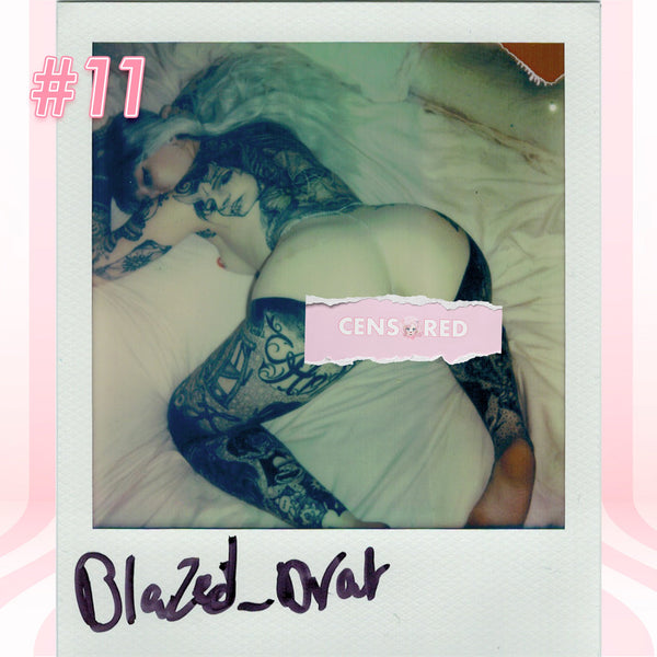 Blazed Brat — Red Pendant Bodychain G-String Polaroid #11