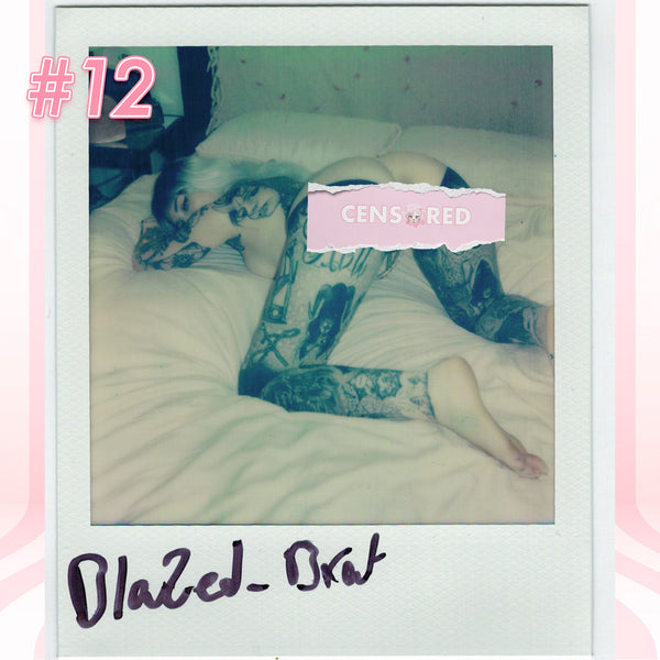 Blazed Brat — Red Pendant Bodychain G-String Polaroid #12