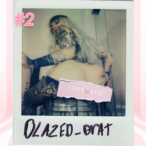 Blazed Brat — Red Pendant Bodychain G-String Polaroid #02