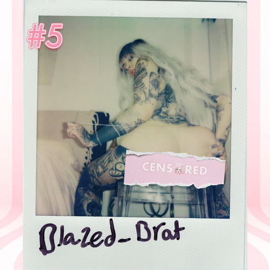 Blazed Brat — Red Pendant Bodychain G-String Polaroid #05