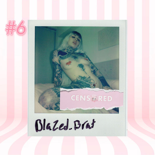 Blazed Brat — Red Pendant Bodychain G-String Polaroid #06