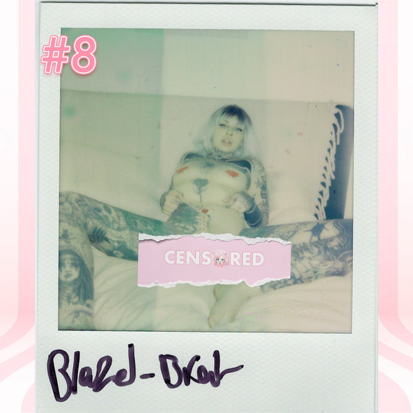 Blazed Brat — Red Pendant Bodychain G-String Polaroid #08