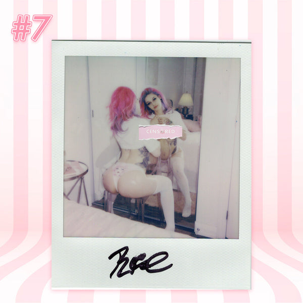 Bre Kitsune — White Kawaii Leggings + Yuri Crop Top Polaroid #07