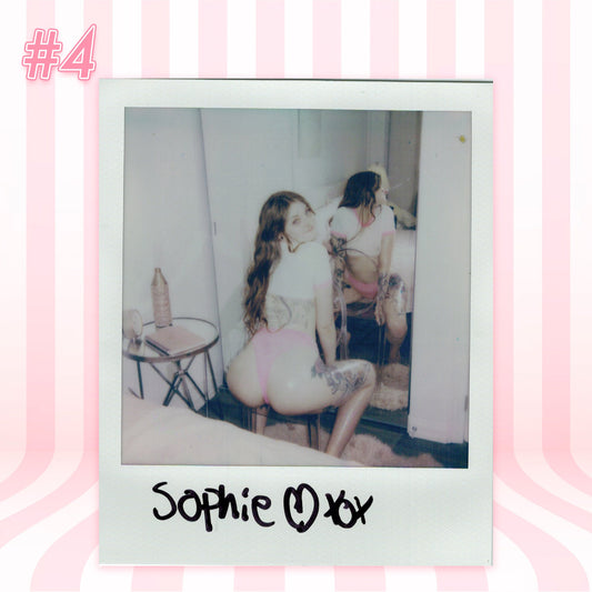 Sophie Darling — Sexy School Girl Pink Lingerie Set Polaroid #04