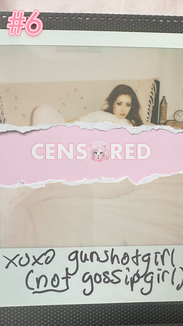 Gunshot Girl — Lewd Crop Top + Pink Denim Shorts Polaroid #06