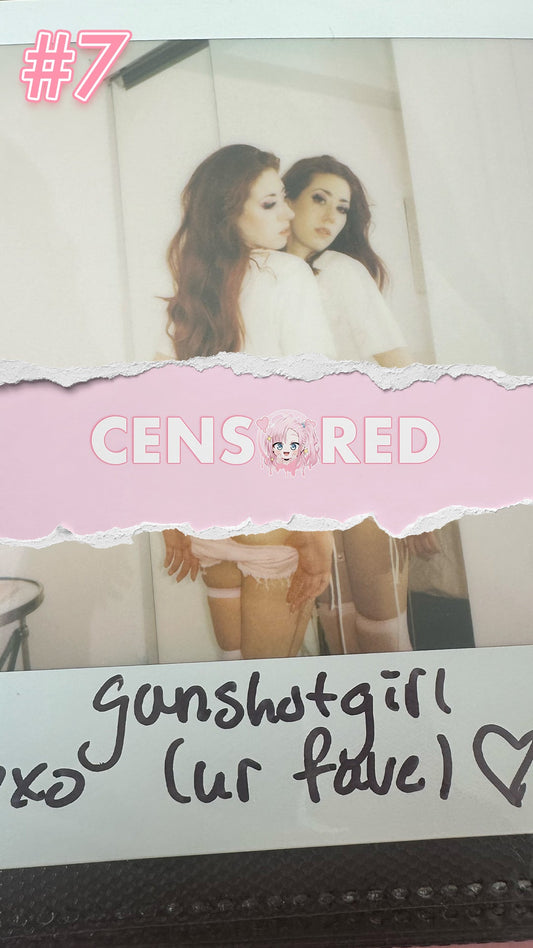 Gunshot Girl — Lewd Crop Top + Pink Denim Shorts Polaroid #07