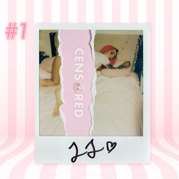 Lucy Lovesick — Sexy School Girl Pink Lingerie Set Polaroid #01