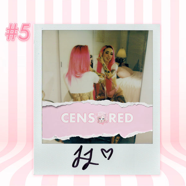 Lucy Lovesick — Sexy School Girl Pink Lingerie Set Polaroid #05