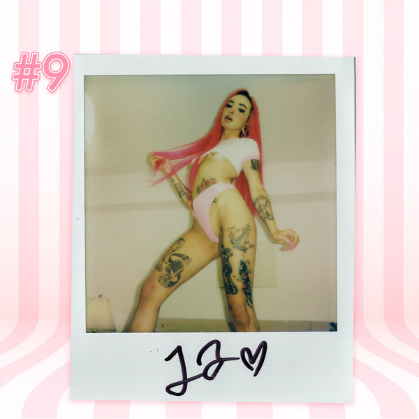 Lucy Lovesick — Sexy School Girl Pink Lingerie Set Polaroid #09