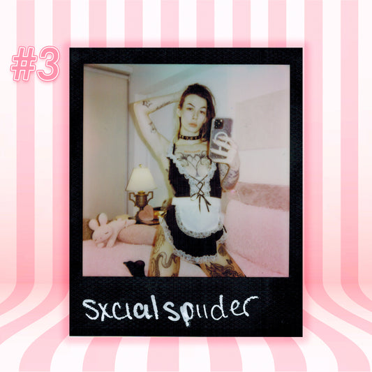 SxcialSpiider — Gothic Maid | Black Frame Polaroid #03/017