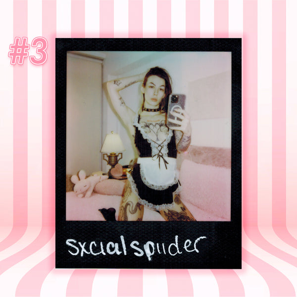 SxcialSpiider — Gothic Maid | Black Frame Polaroid #03/017
