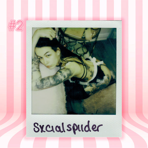 SxcialSpiider — Gothic Maid | White Frame Polaroid #02/011