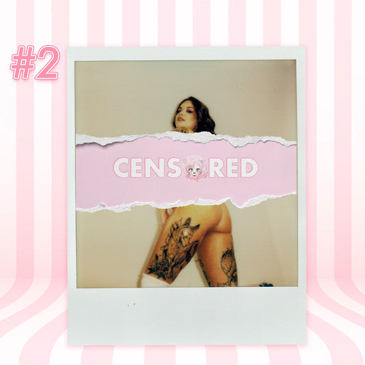 SunstoneDX — Pink Rhinestone G-String + Shimapan Socks Polaroid #02