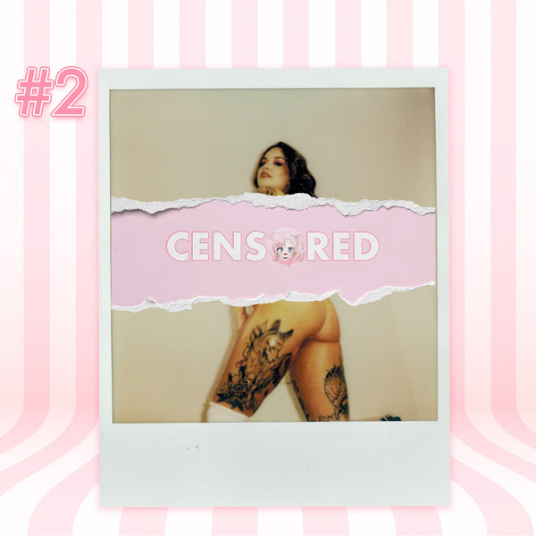 SunstoneDX — Pink Rhinestone G-String + Shimapan Socks Polaroid #02