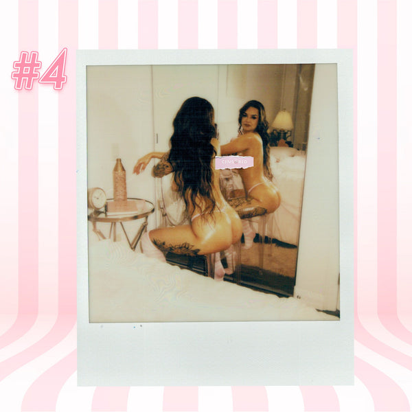 SunstoneDX — Pink Rhinestone G-String + Shimapan Socks Polaroid #04