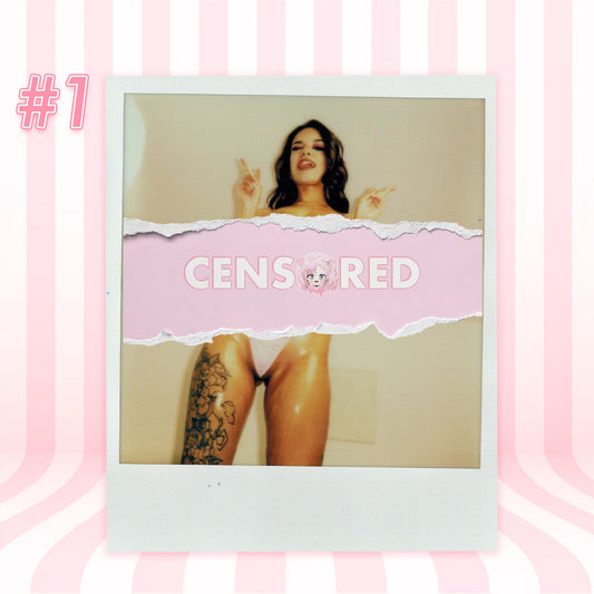SunstoneDX — Pink Rhinestone G-String + Shimapan Socks Polaroid #01