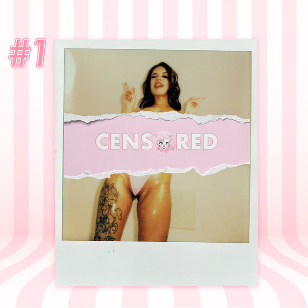 SunstoneDX — Pink Rhinestone G-String + Shimapan Socks Polaroid #01